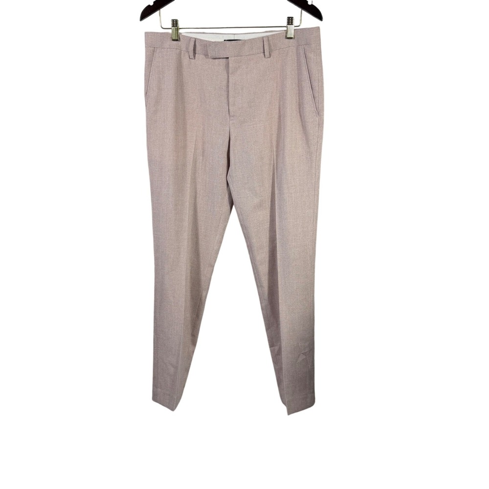 River‎ Island Blush Pink Tapered Dress Pants Men's US 34x32 Trousers Business